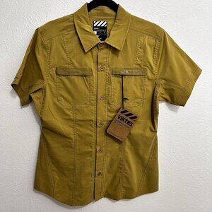 Viktos Shirt Womens Size M Tan Sofari Ops Button Up Tactical Military Top Shirt